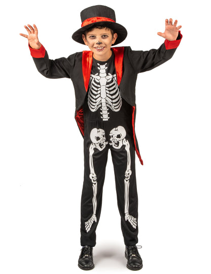 Elegantní kostým kostlivce pro chlapce