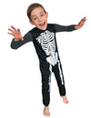 Déguisement de squelette classique pour enfant noir et blanc