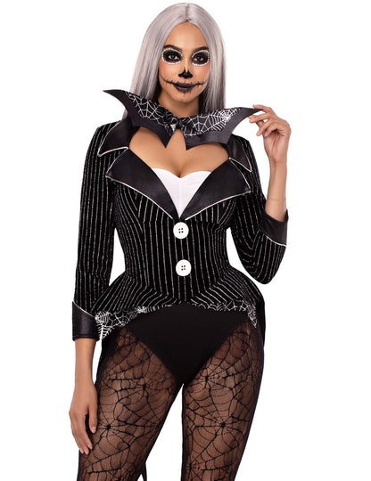 Sexy flitrovaný kostým kostlivce pro dámy