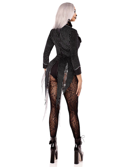 Sexy flitrovaný kostým kostlivce pro dámy