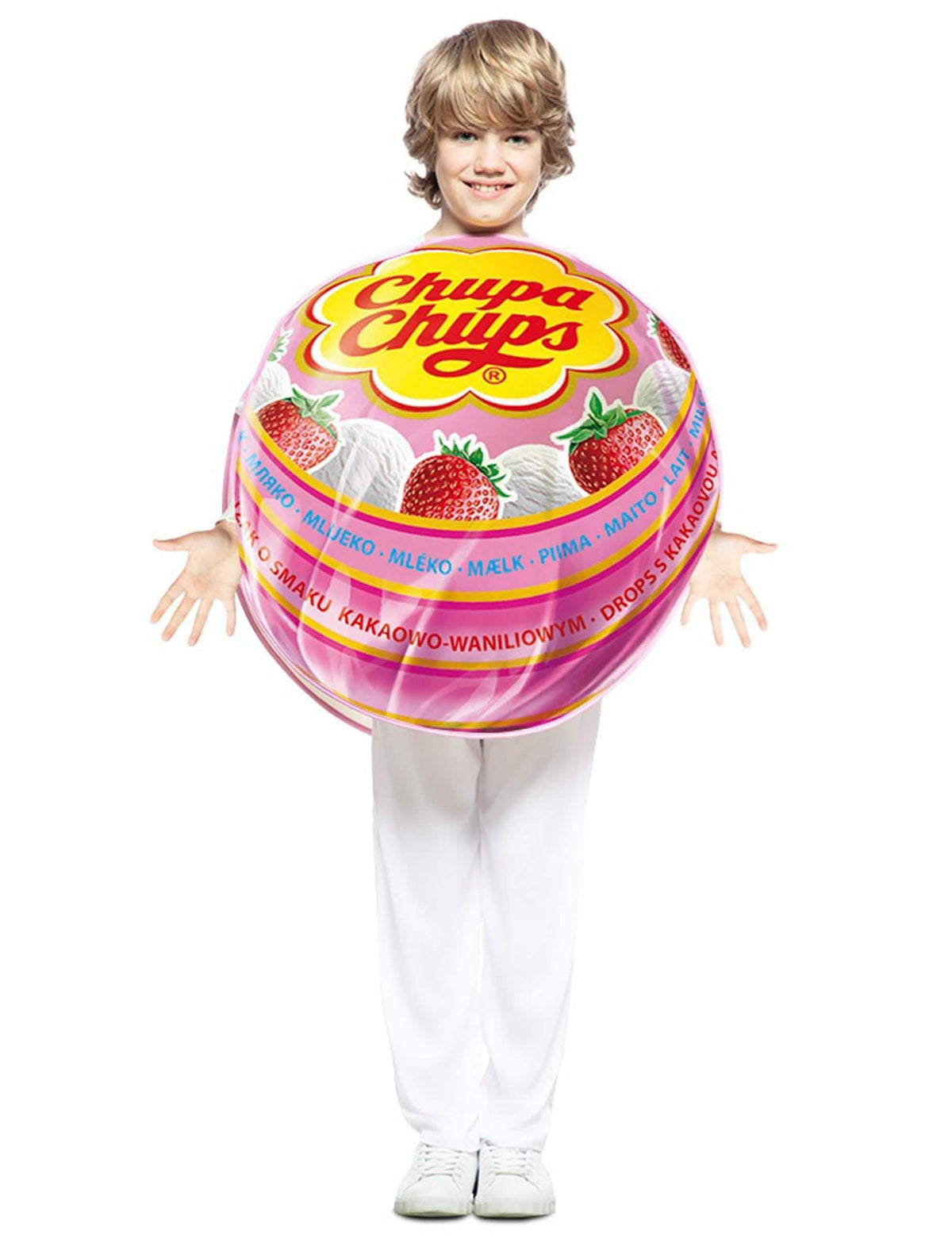 Kostým lízátka Chupa Chups pro dítě růžová jahodová vůně
