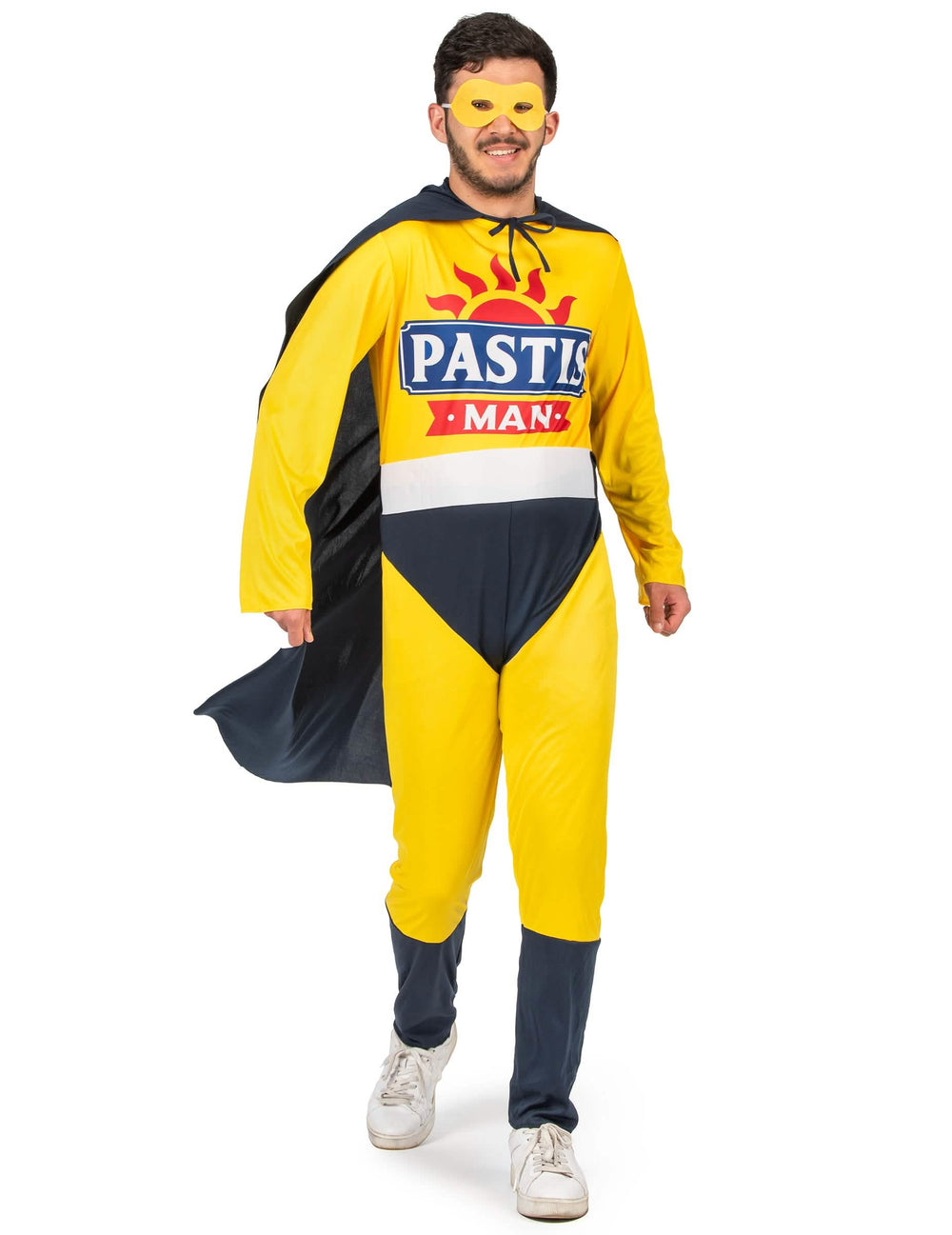 Pohled zepředu na kostým Super Pastis Man