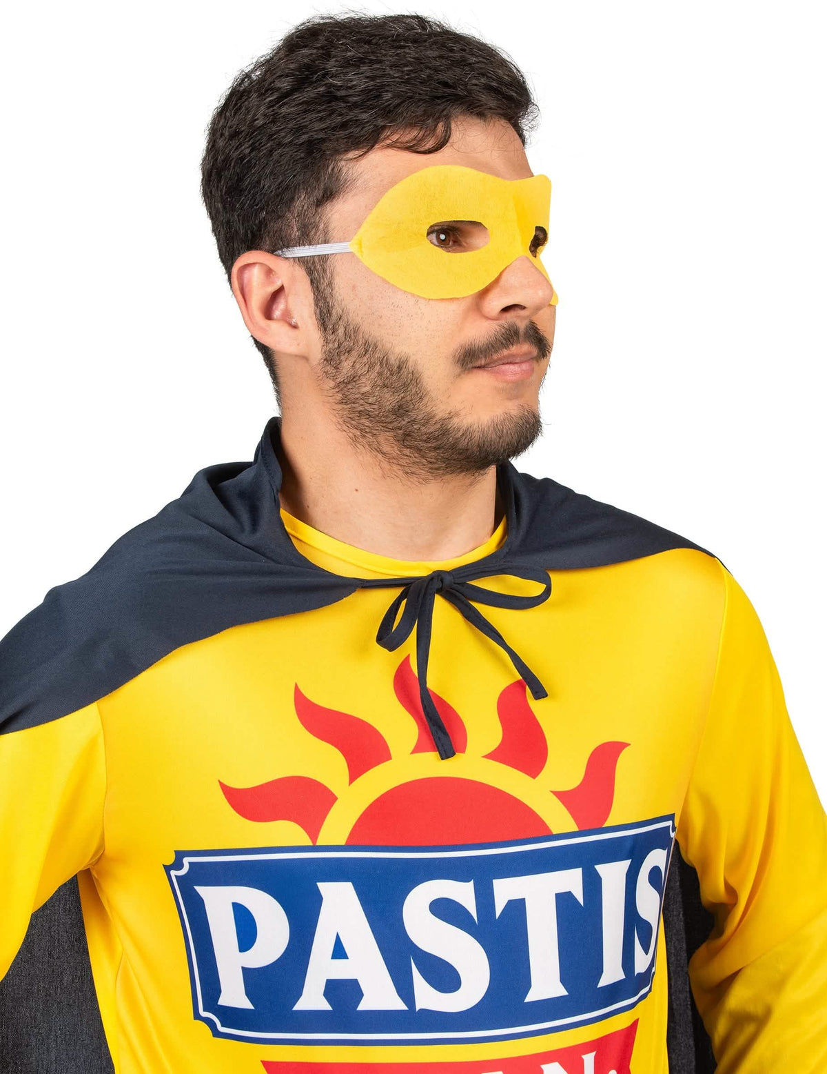 Boční pohled na kostým Super Pastis Man