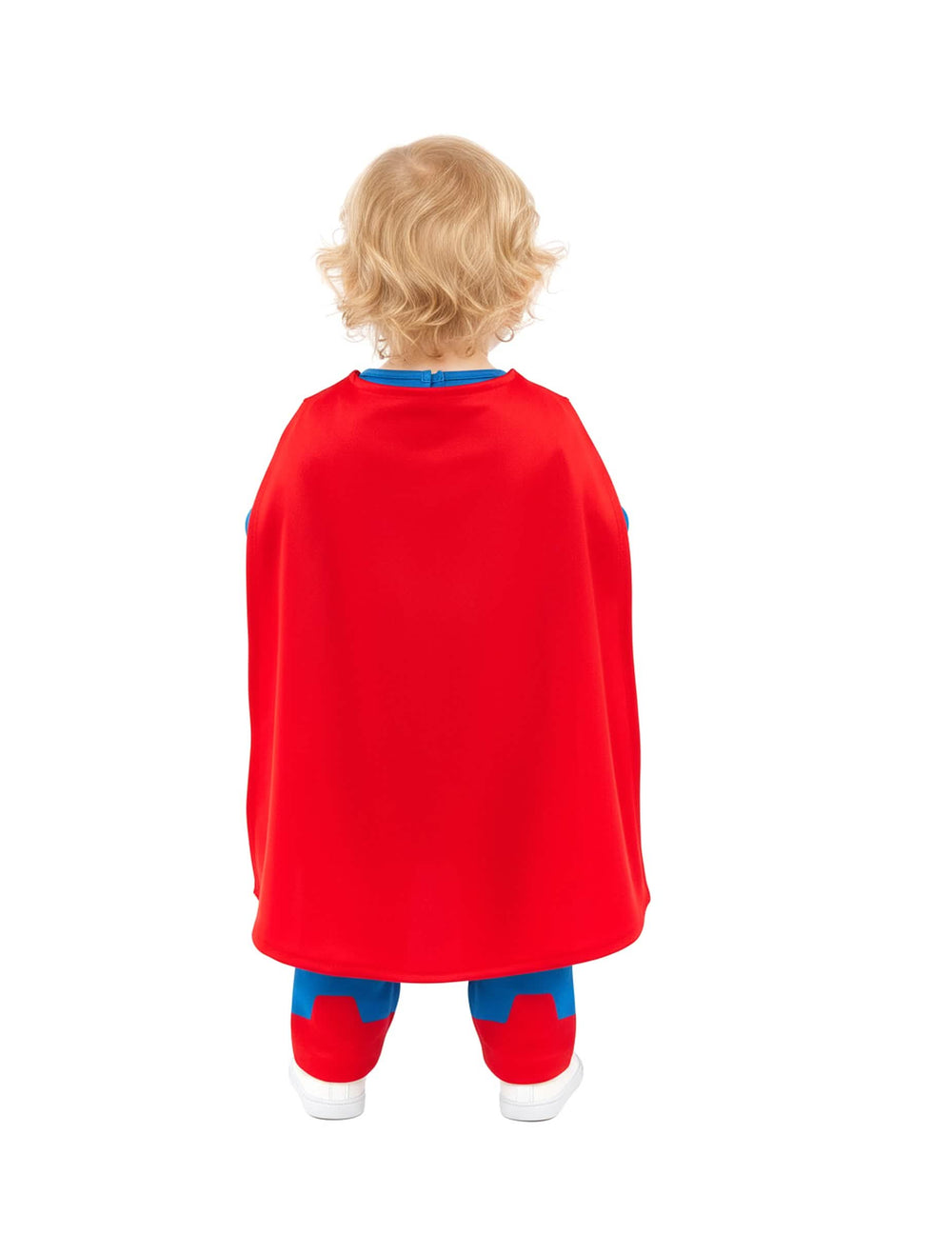 Pohled zezadu na kostým Superman pro miminko
