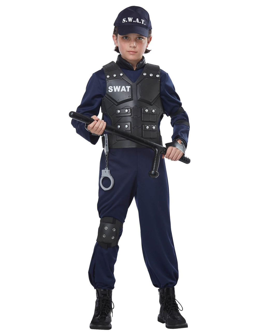 Čelní pohled na luxusní kostým SWAT pro dítě