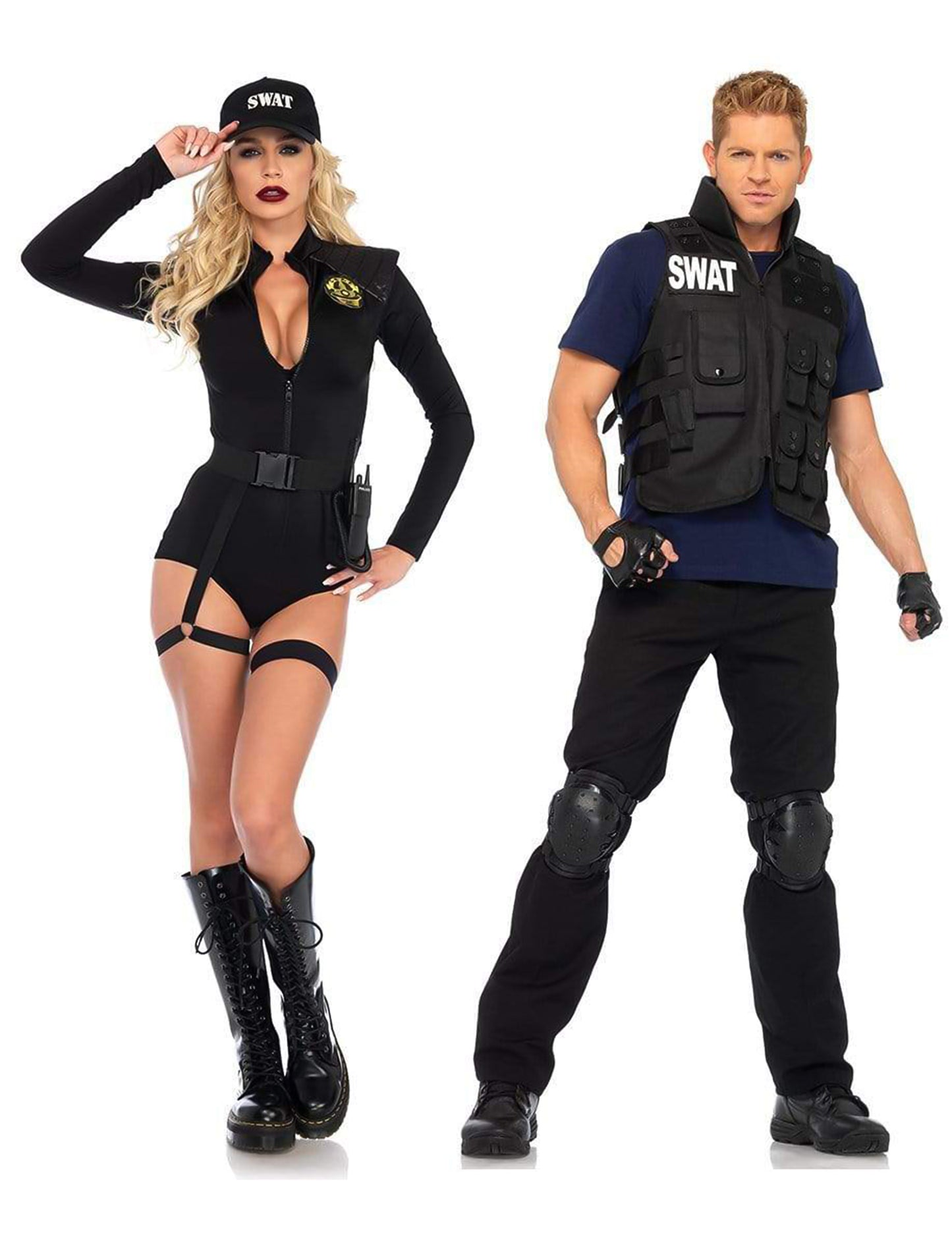 Sexy SWAT Kostüm für Damen schwarz