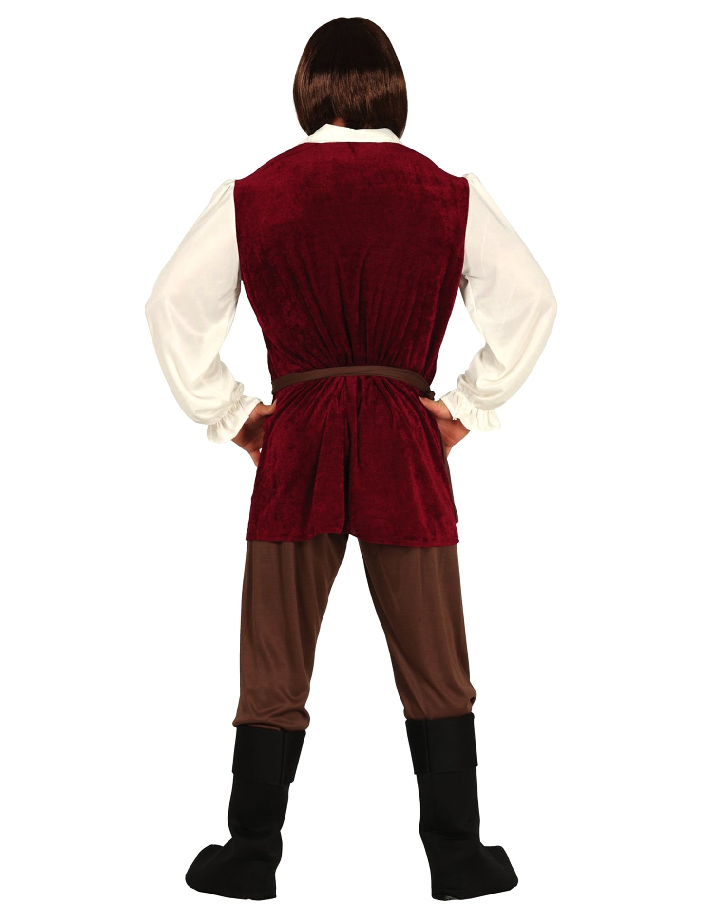 Vue de dos du déguisement tavernier médiéval pour homme