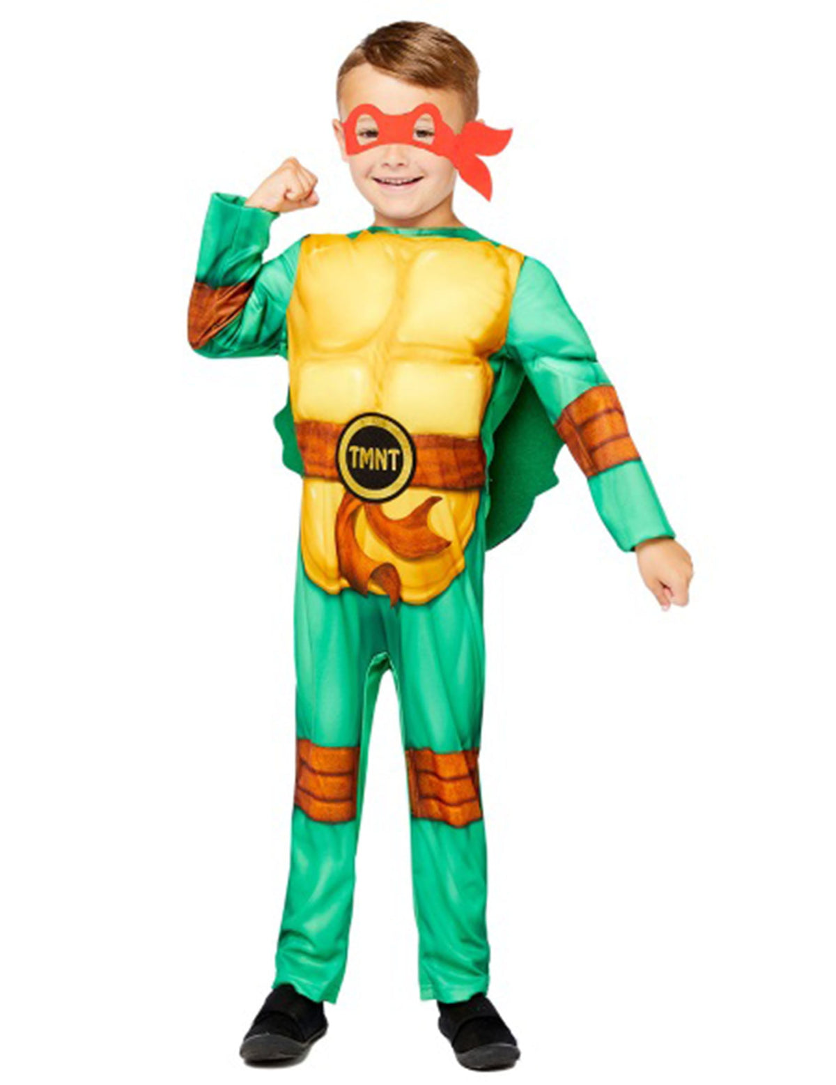 Déguisement Tortue Ninja pour enfant vert avec 4 masques
