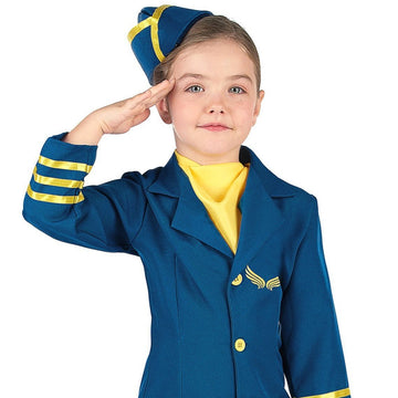 Dívčí uniformní kostým letušky/stevarda