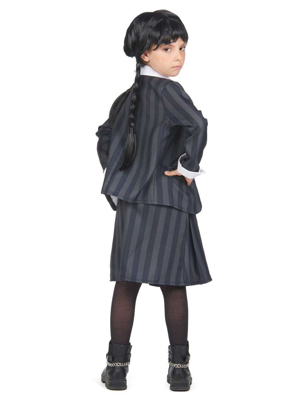 Vue de dos du déguisement uniforme scolaire gothique pour enfant
