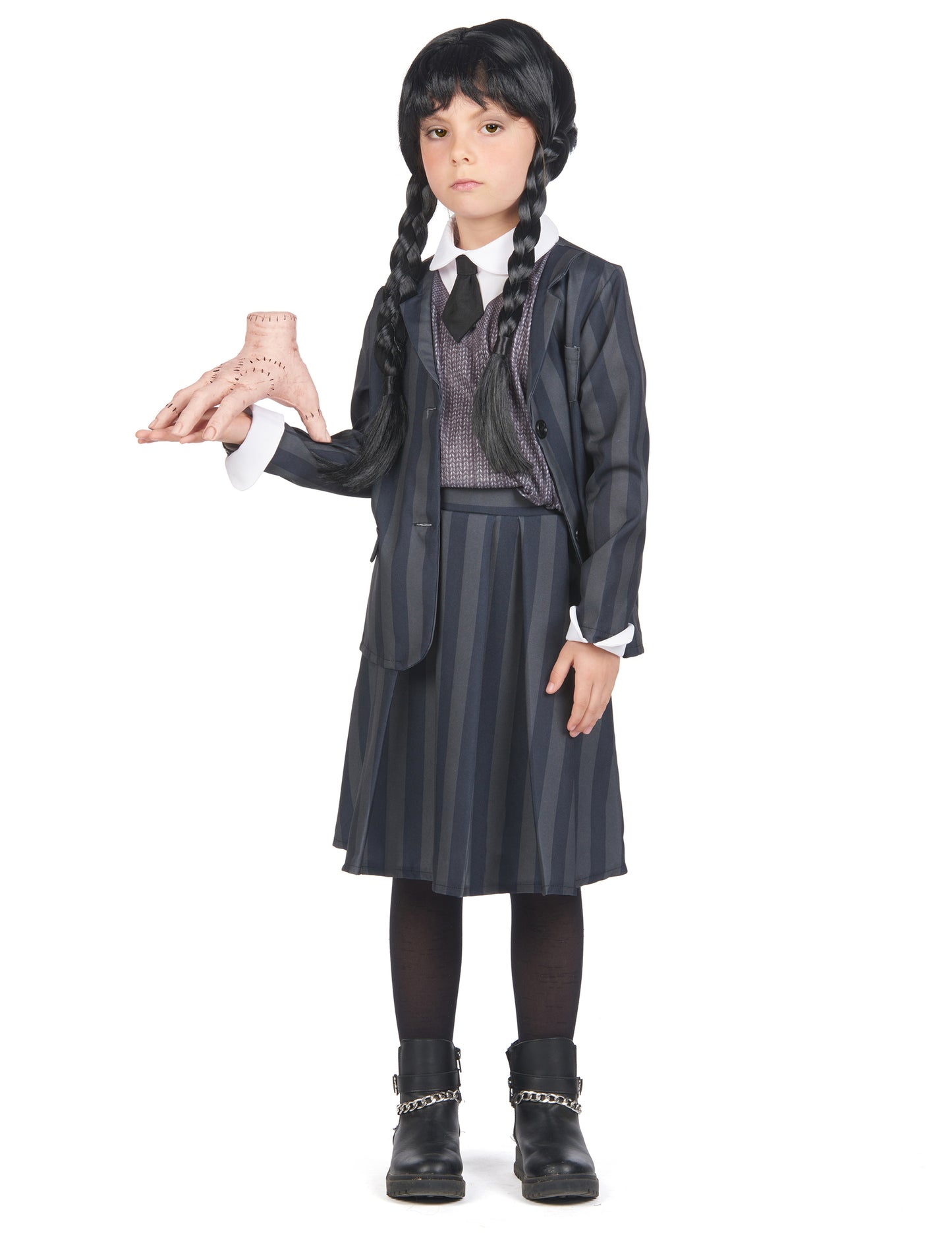 Accessoire main du déguisement uniforme scolaire gothique pour enfant