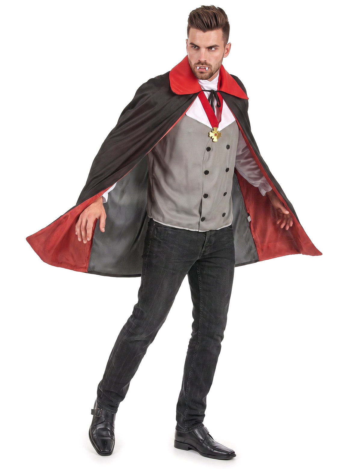 Pánský kostým šedého upíra na Halloween