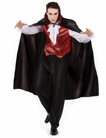 Pánský kostým červeného upíra na Halloween