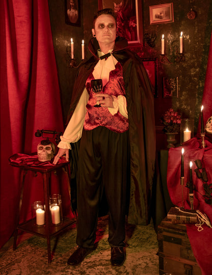 Pánský kostým červeného upíra na Halloween