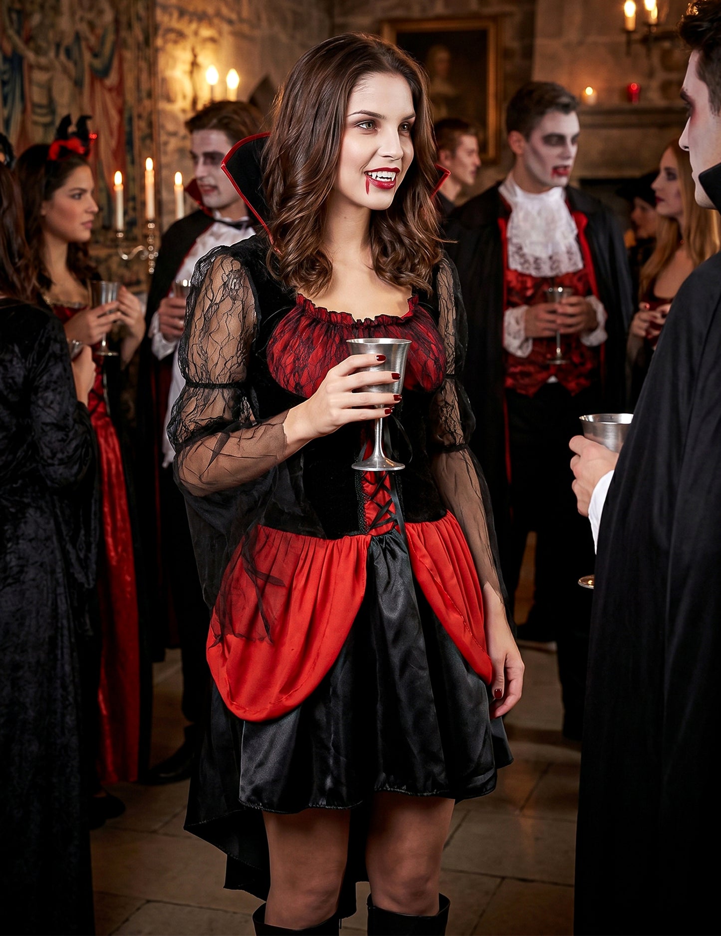 Sexy Vampirkostüm für Damen