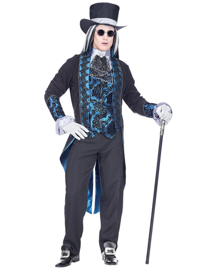Pánský modrý viktoriánský kostým upíra