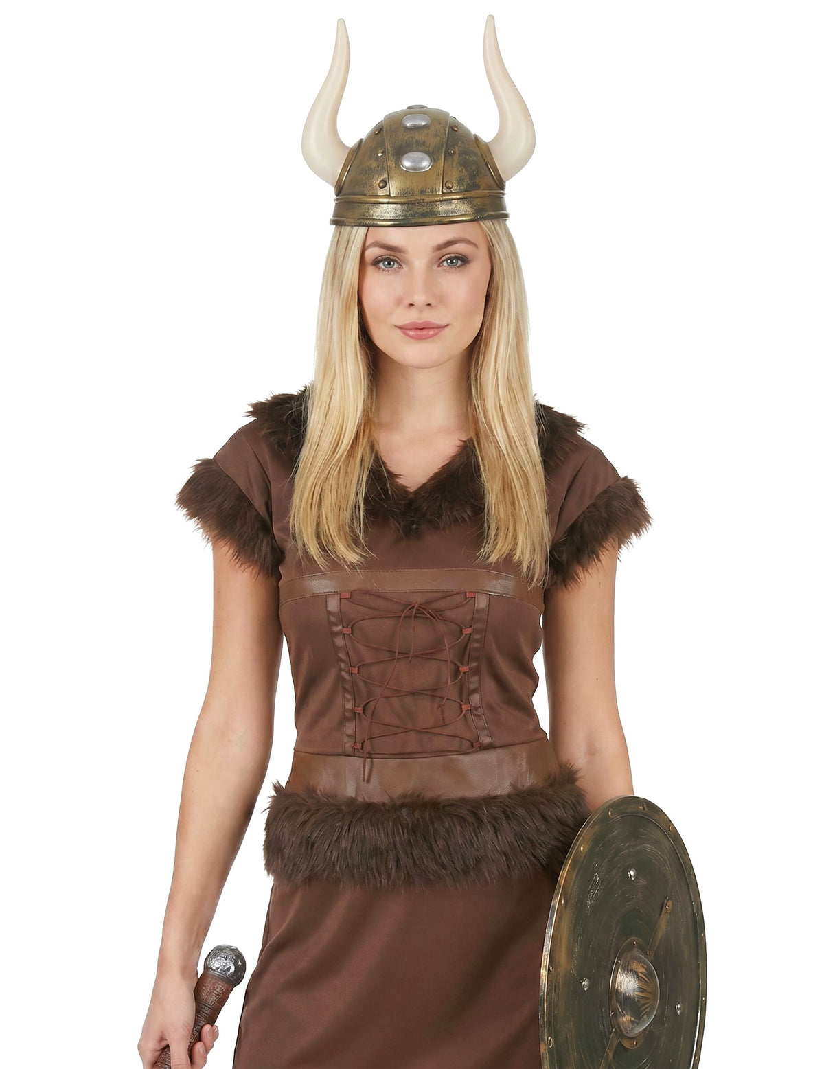 Sexy hnědý vikingský kostým pro ženy