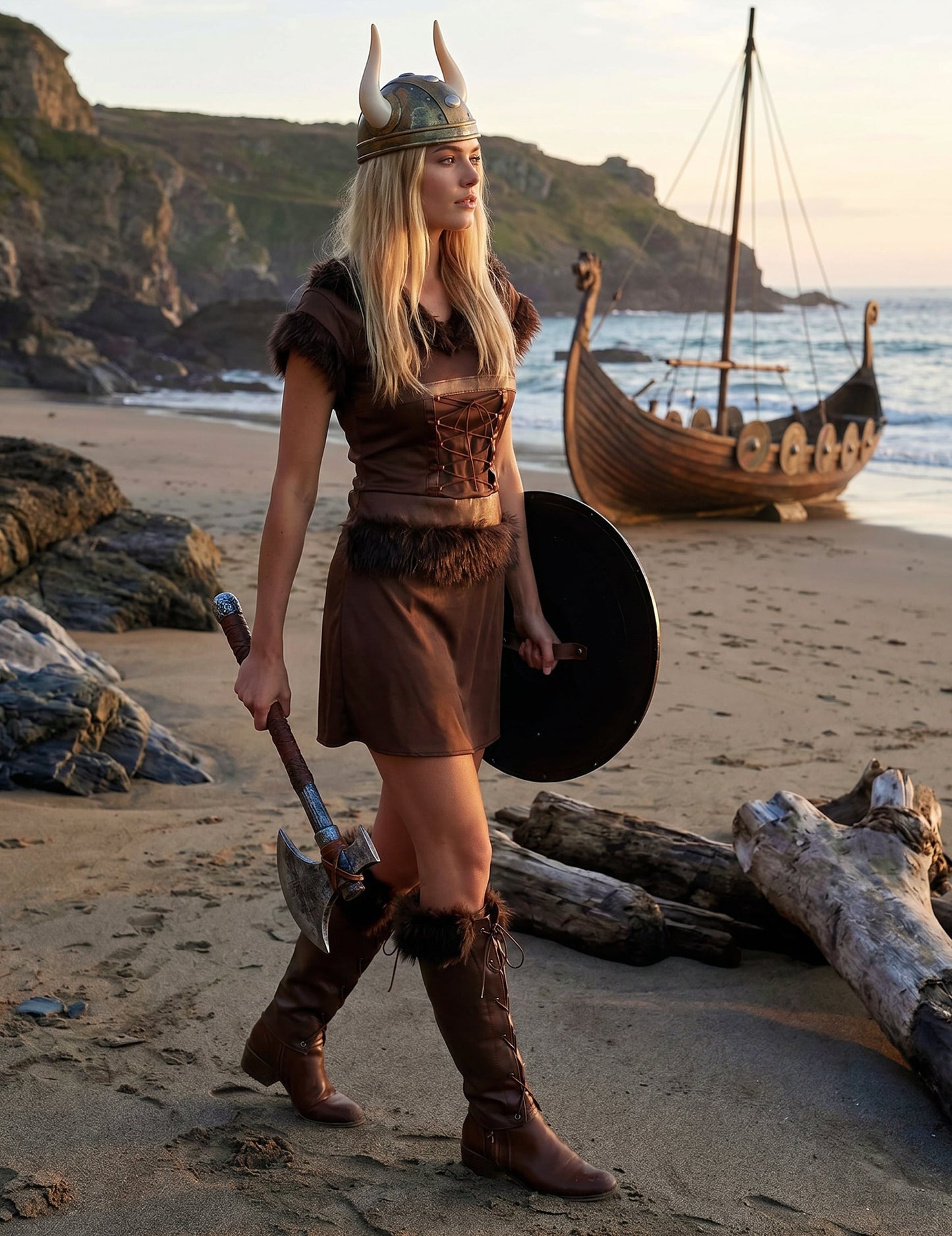 Sexy Wikinger Frau Kostüm