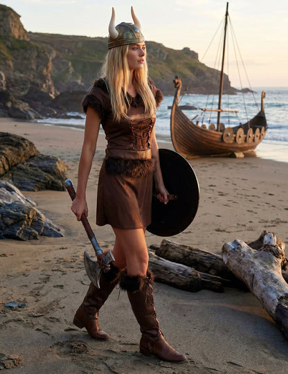 Sexy Wikinger Frau Kostüm