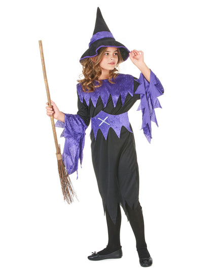 Halloweenská dívka fialová převlečení