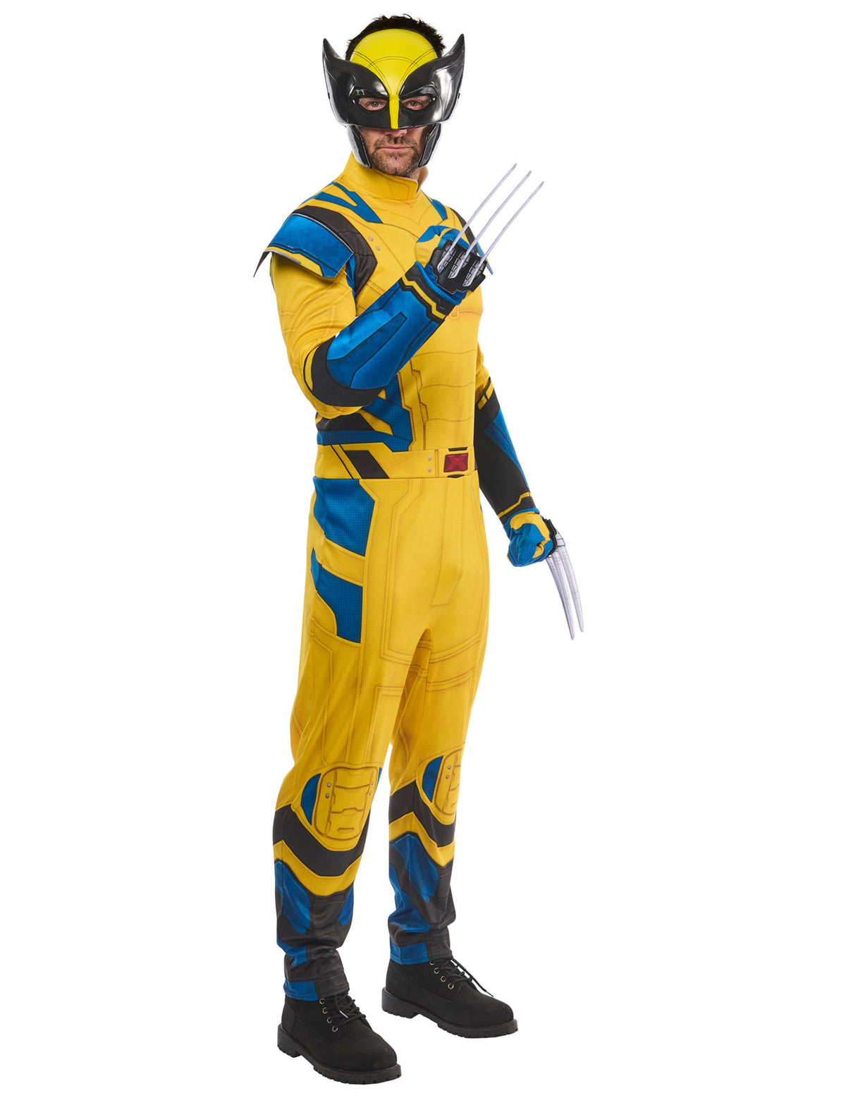 Vue de profil du déguisement Wolverine pour adulte