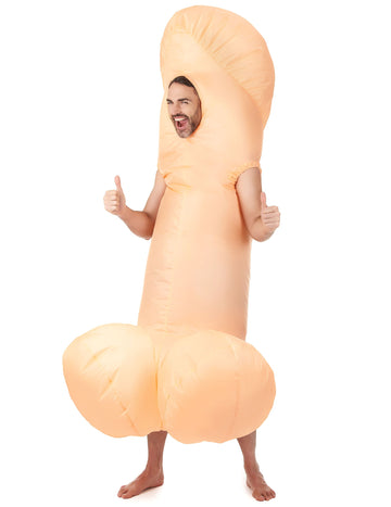 Déguisement zizi gonflable pour adulte couleur chair