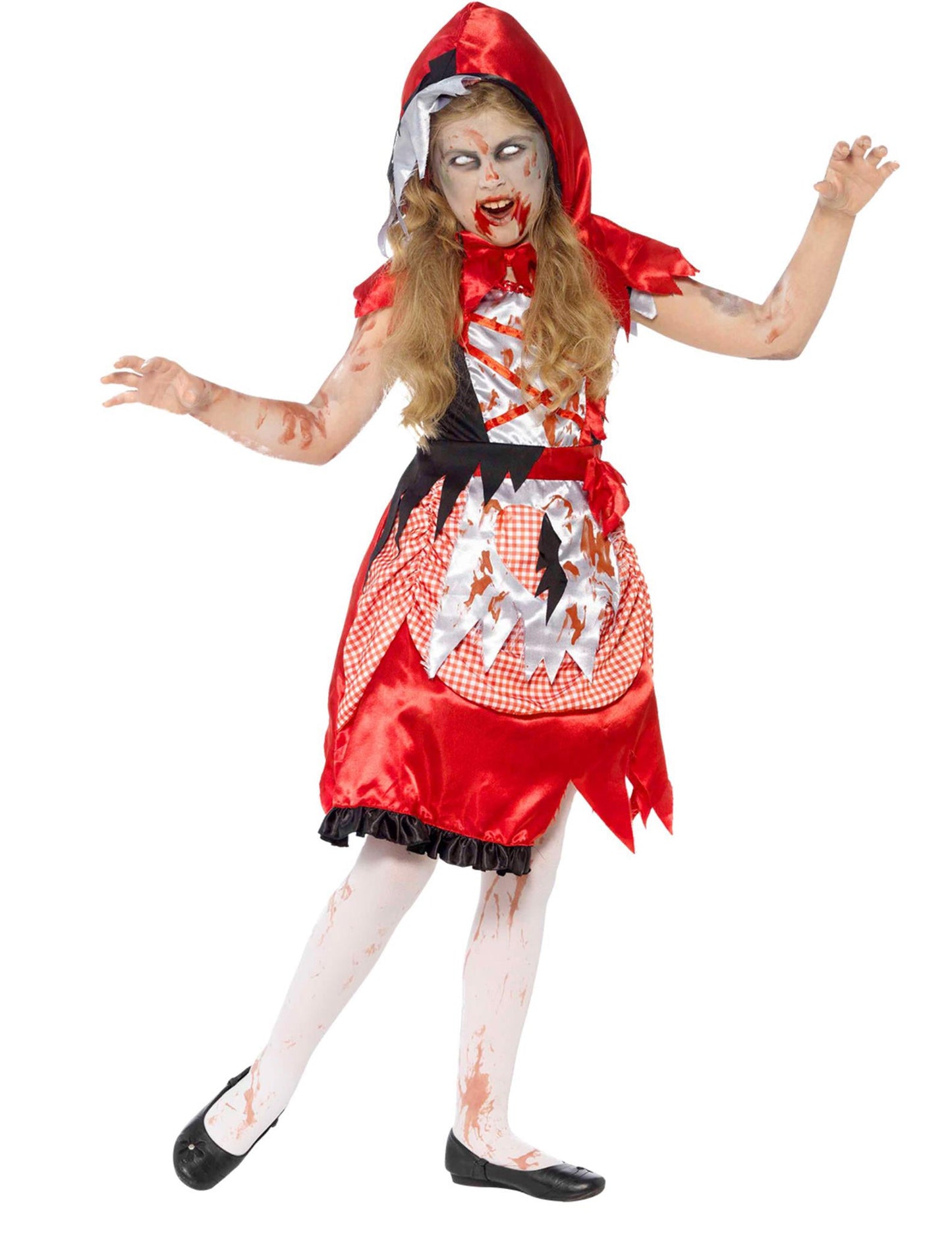 Dívčí kostým Červené Karkulky zombie
