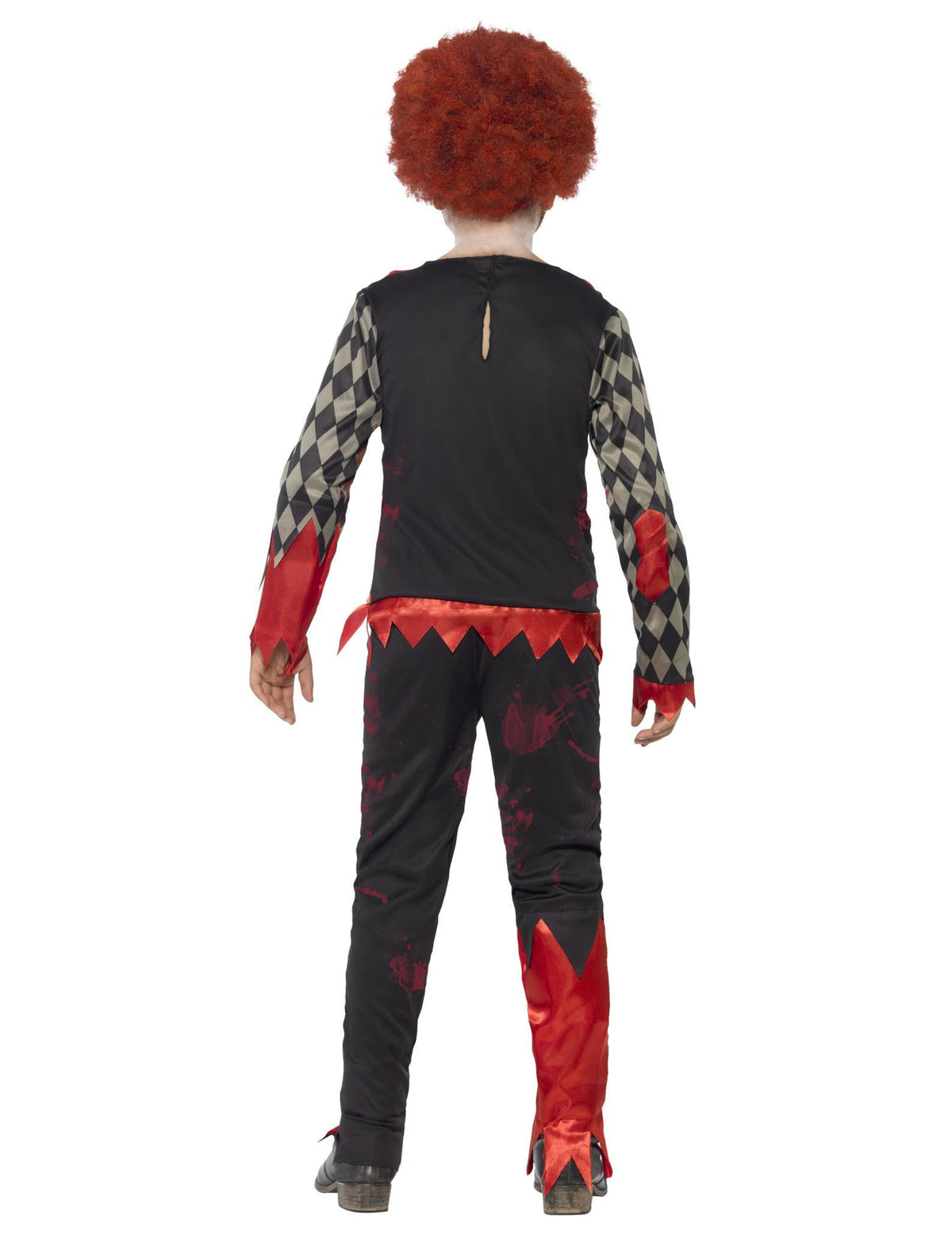 Vue de dos du déguisement zombie clown pour enfant