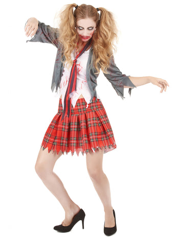 Dámský kostým zombie školačky na Halloween