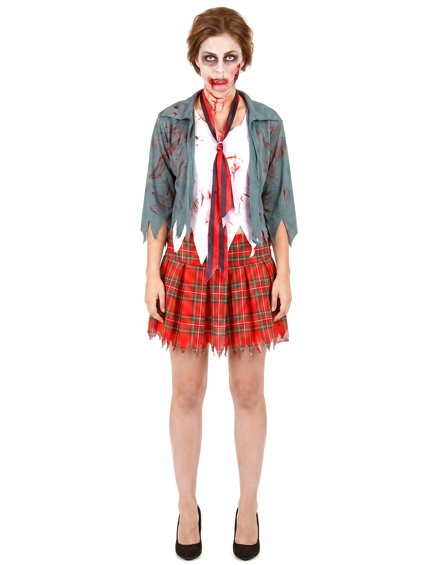 Schulmädchen Halloween Zombiekostüm