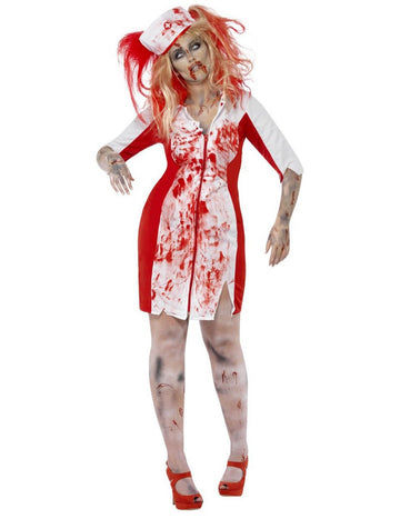 Dámský kostým zombie zdravotní sestry pro větší děti na Halloween