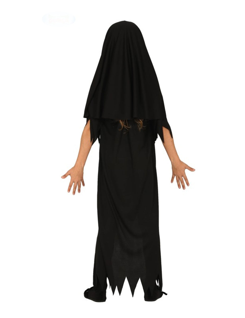 Vue de dos du déguisement zombie nonne pour fille