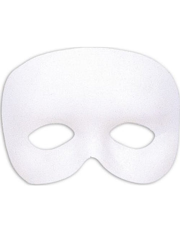 Demi-masque blanc pour adulte blanc