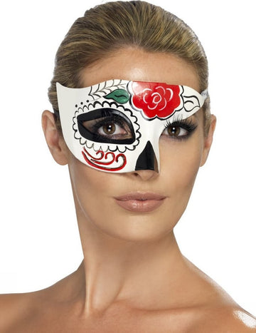Barevná polomaska pro dospělé Halloween