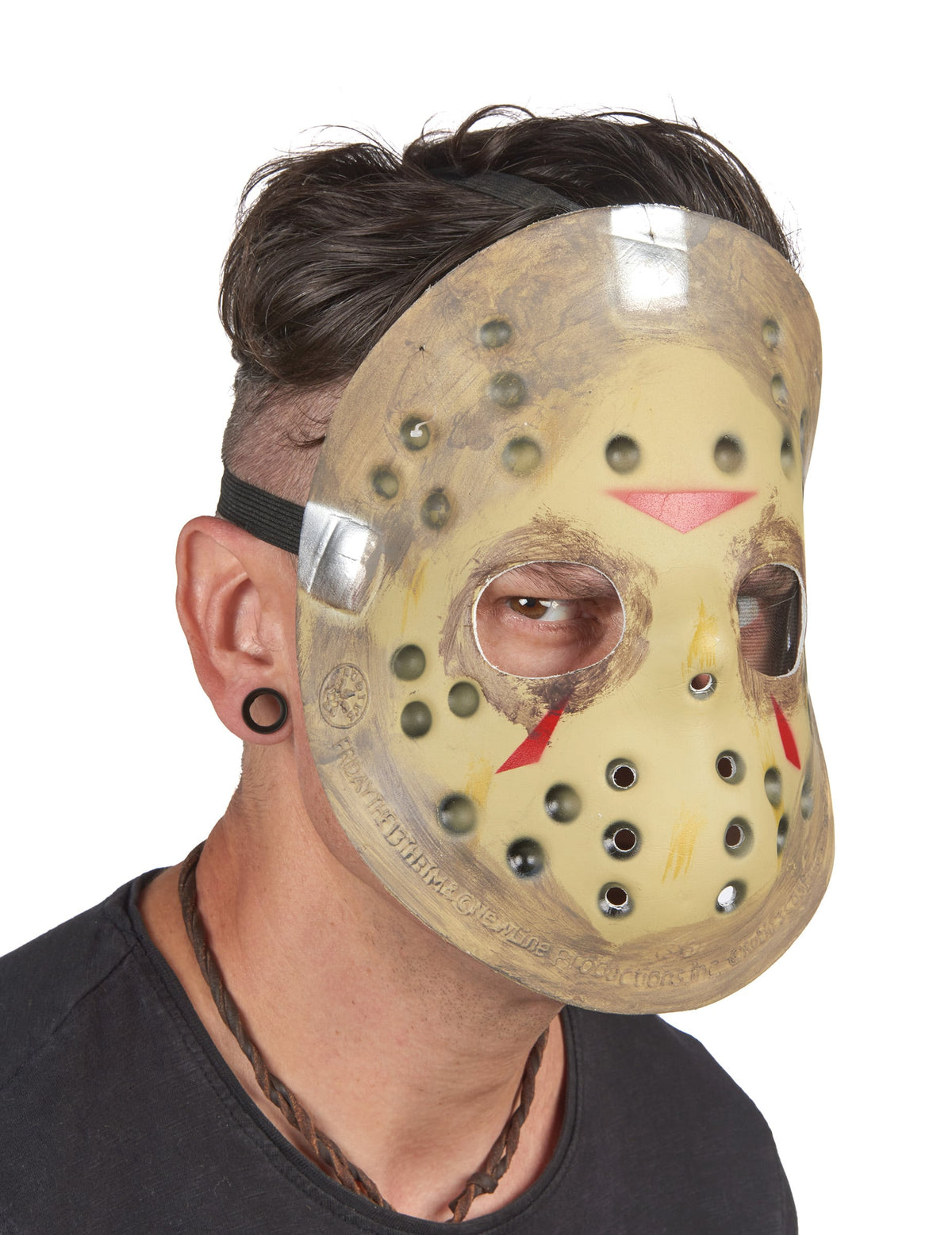Vue de profil du demi-masque Jason Vendredi 13