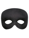 Demi-masque noir pour adulte noir