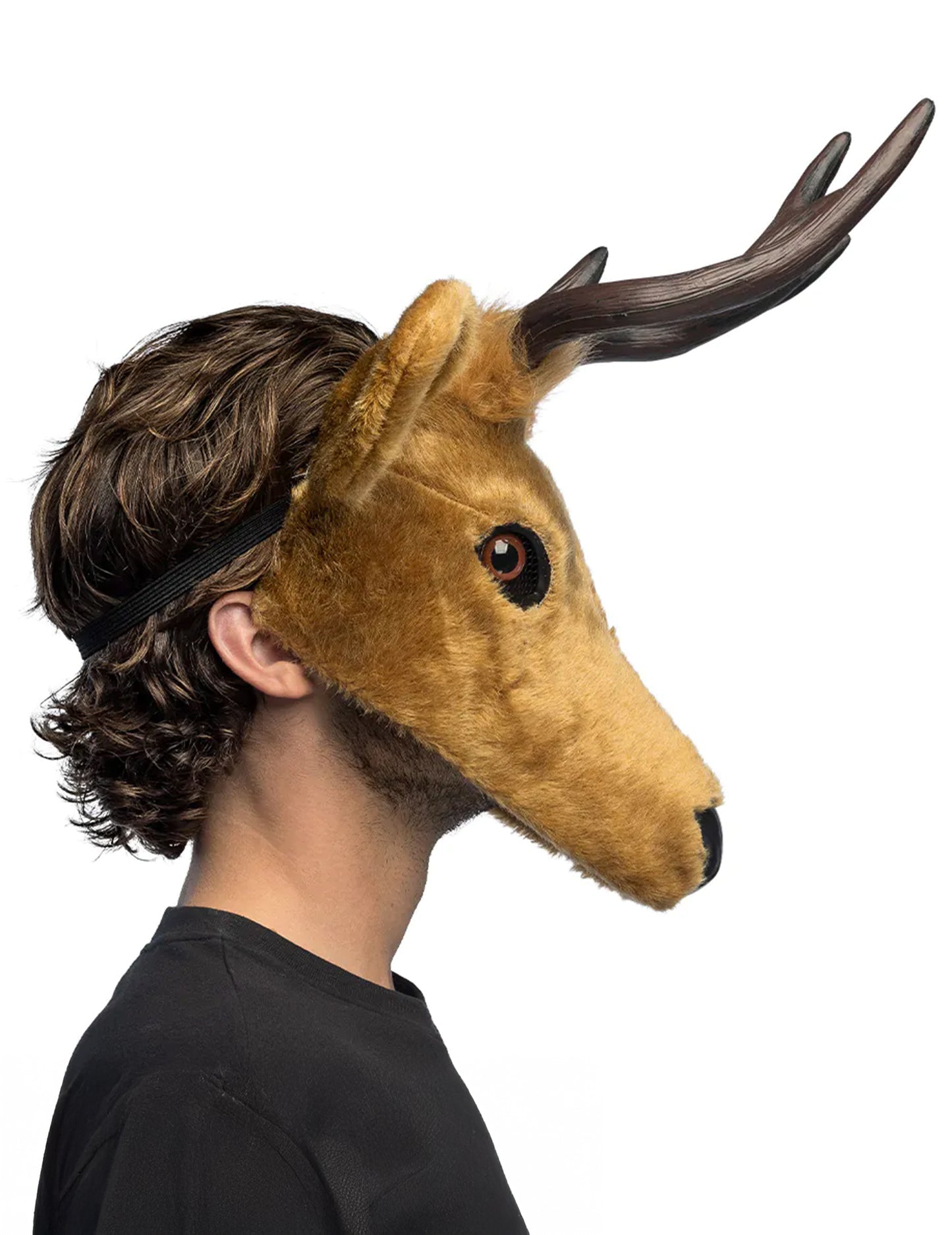 Poloviční plyšová maska jelena pro dospělé 