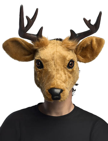 Poloviční plyšová maska jelena pro dospělé 
