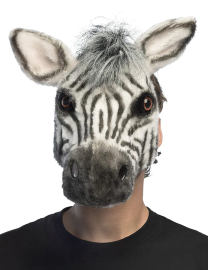 Polomaska plyšová zebra pro dospělé 