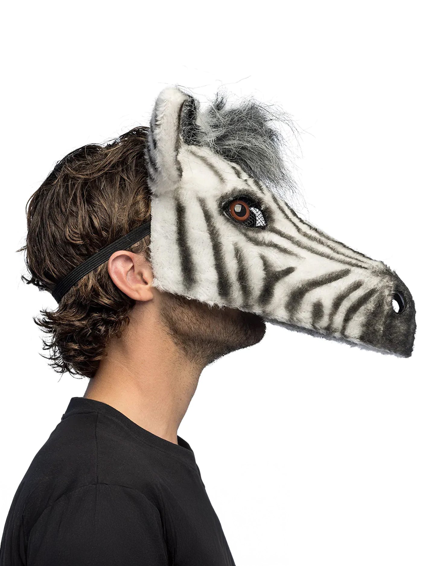 Polomaska plyšová zebra pro dospělé 