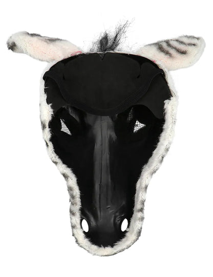 Polomaska plyšová zebra pro dospělé 