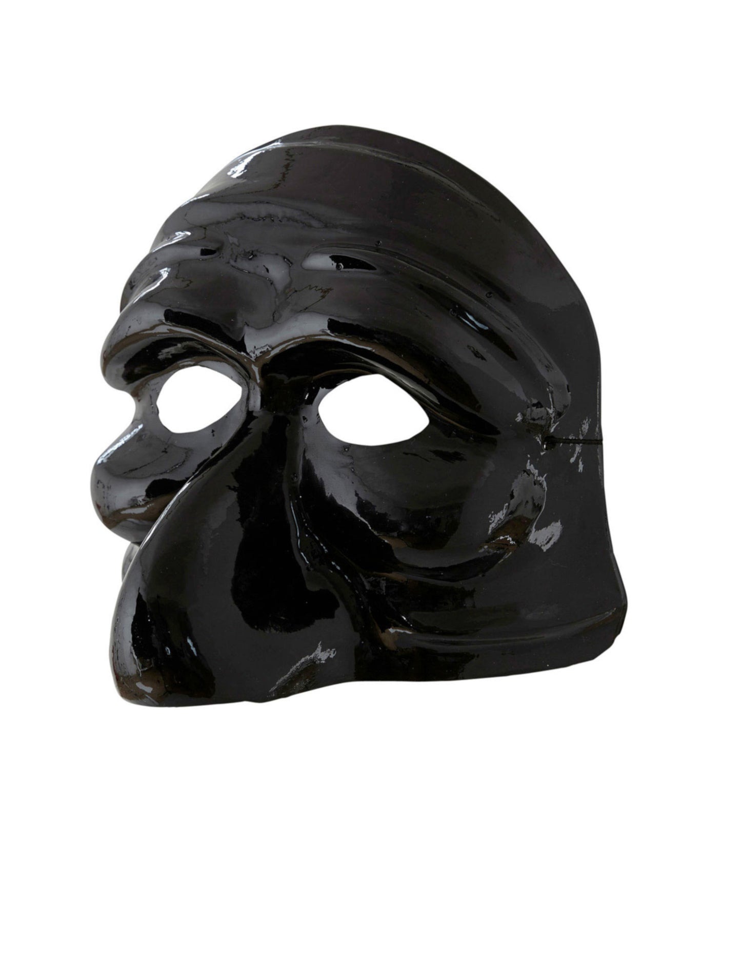 Vue de trois-quarts du demi masque Polichinelle