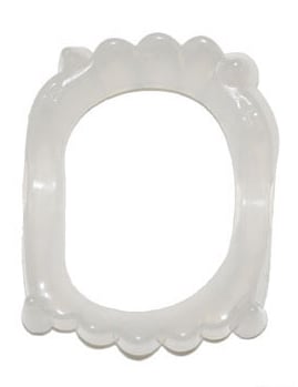 Dentier d'Halloween pour enfant phosphorescent blanc