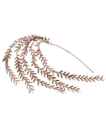 Závěsná girlanda s čokoládovými třpytkami a listy 90 cm 