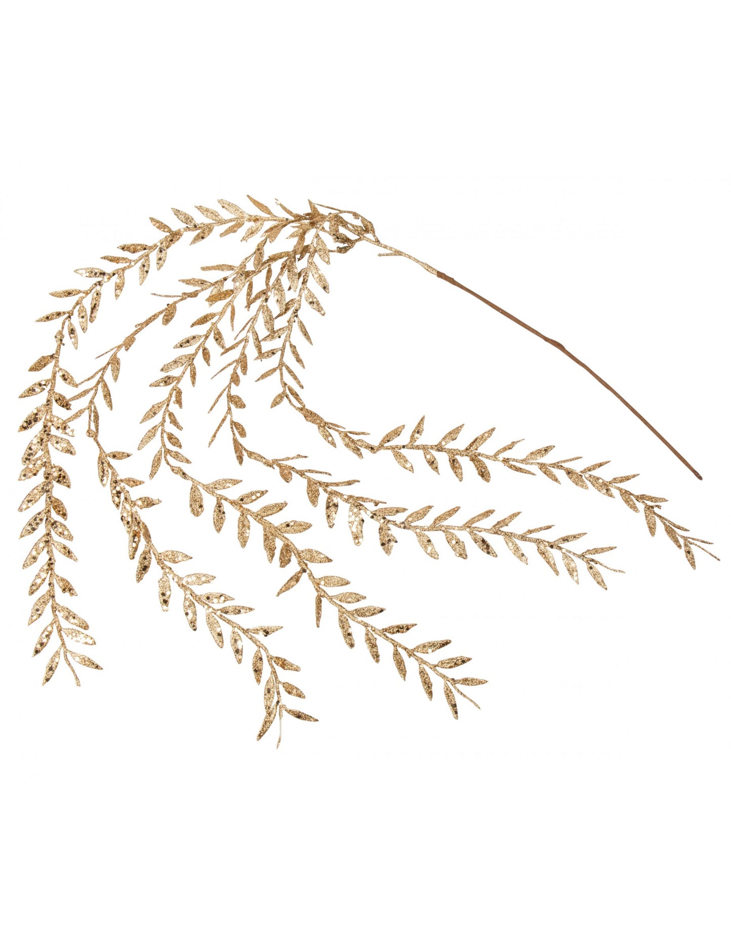 Girlanda z listí s měděnými flitry 90 cm 