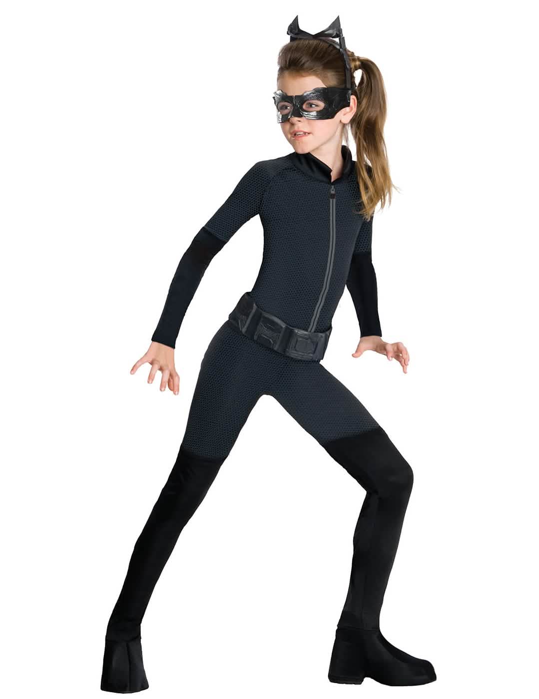 Kostým Catwoman™ pro dívku černá s maskou a páskem