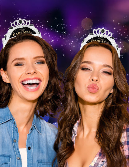 Mise en situation du diadème humoristique Miss Parfaite