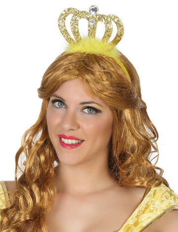 Zlatá princeznovská tiara pro dospělé