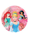 Disque azyme Princesses Disney rose avec Cendrillon Ariel et Jasmine