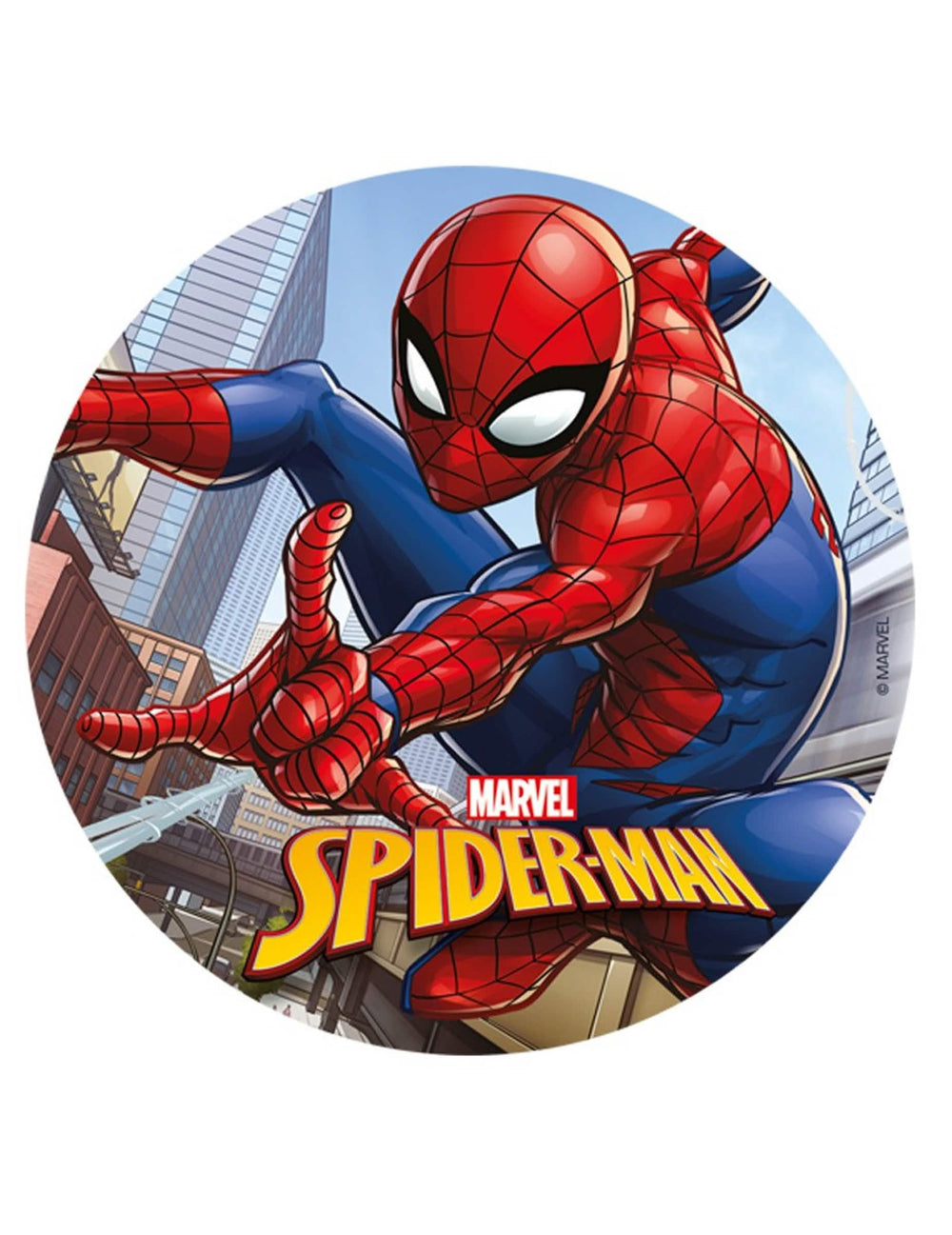 Nepečený oplatkový disk Spiderman pro dítě červená a modrá